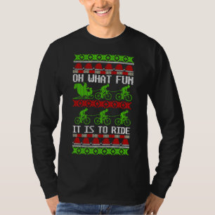 Funny Santa Bicycle Cyclist Ugly Christmas Sweater