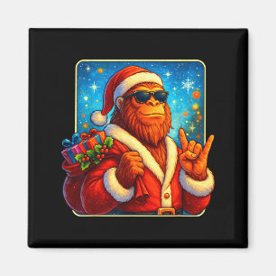 Funny Santa Bigfoot Christmas Sasquatch Xmas Boys Magnet