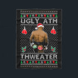 Funny Santa Boxing Ugly Ath Sweater Merry Christma Fleece Blanket<br><div class="desc">Funny Santa Boxing Ugly Ath Sweater Merry Christmas</div>