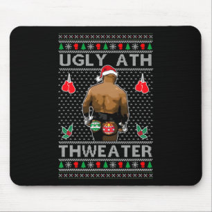 Funny Santa Boxing Ugly Ath Sweater Merry Christma Mouse Pad