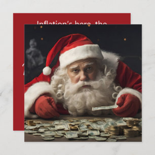 Funny Santa Card with Inflation Rhyme