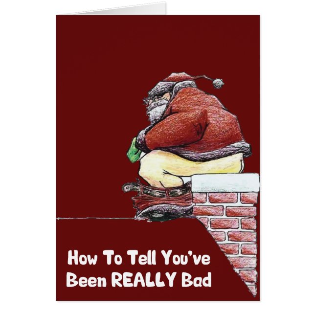 Funny Santa Cartoon - Christmas (Front)