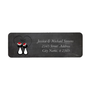 Funny Santa cat couple Christmas  chalkboard