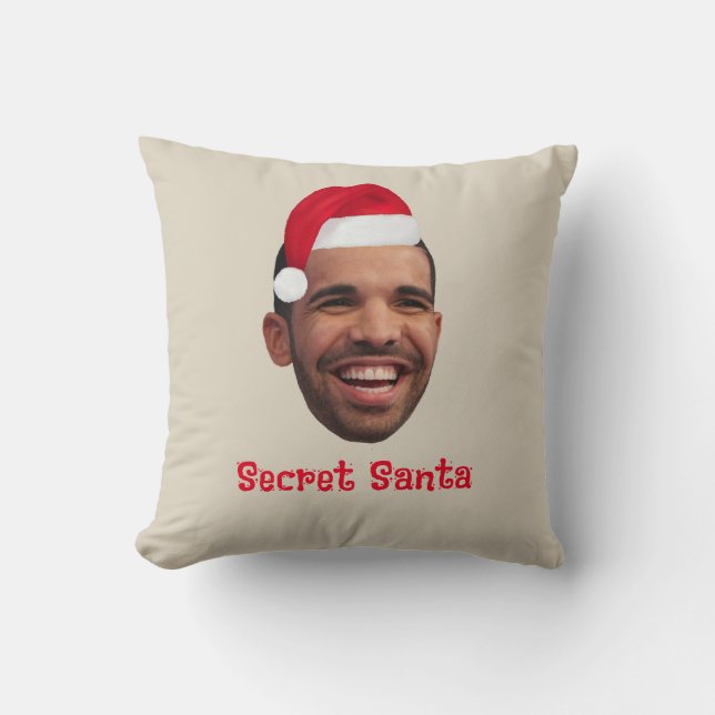 Funny Santa christmas customisable photo Cushion (Front)