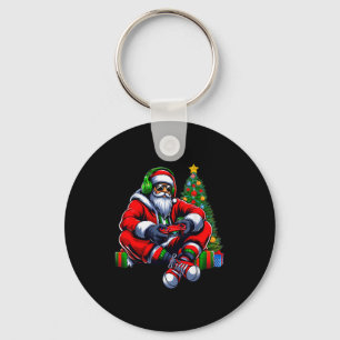Funny Santa Christmas Gamer Controller Xmas Gaming Key Ring
