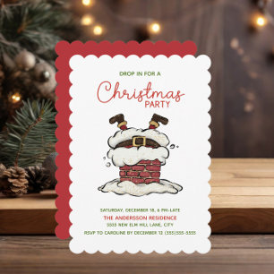 Funny Santa Christmas Party Invitation