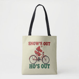 Funny Santa Christmas Santa's Out Ho's Out Tote Bag