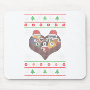 Funny Santa Claus Ball Pool Player Ugly Christmas  Mouse Pad