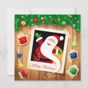 Funny Santa Claus, card