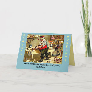 Funny Santa Claus Christmas Card