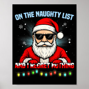 Funny Santa Claus Christmas Xmas For Men Women Boy Poster