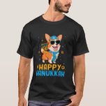 Funny Santa Claus Corgi Dog Menorah Chanukah Xmas  T-Shirt<br><div class="desc">Funny Santa Claus Corgi Dog Menorah Chanukah Xmas Pajama Long Sleeve</div>