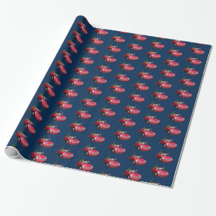 Funny Santa Claus Driving A Mini Wrapping Paper
