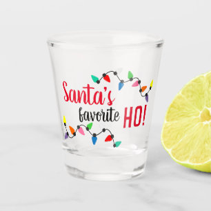 Funny Santa Claus Helper Xmas String Lights Shot Glass