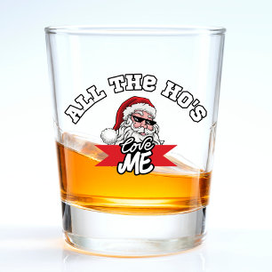 Funny Santa Claus Ho Ho Ho Dirty Joke Christmas Shot Glass