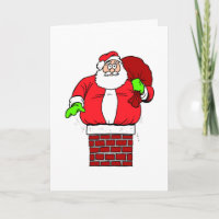 Funny Santa Claus Joke Stuck In Chimney Holidays