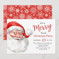 Funny Santa Claus Merry Christmas Little Party