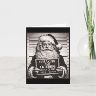 Funny Santa Claus Mugshot Christmas – Santa Xmas Card