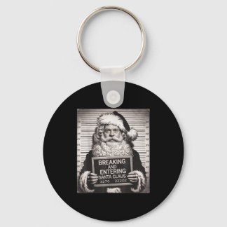 Funny Santa Claus Mugshot Christmas – Santa Xmas Key Ring