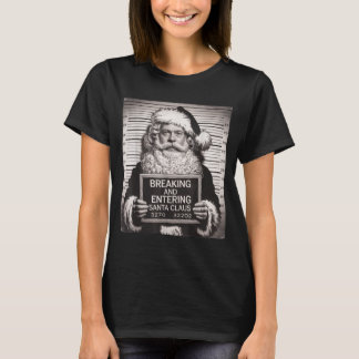 Funny Santa Claus Mugshot Christmas – Santa Xmas T-Shirt