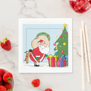 Funny Santa Claus Paper Napkins