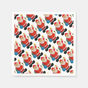 Funny Santa Claus Pattern Christmas Party Napkin