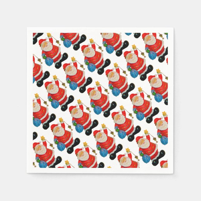 Funny Santa Claus Pattern Christmas Party Napkin (Front)