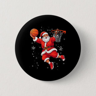 Funny Santa Claus Playing Sketll Merry Christmas B 6 Cm Round Badge