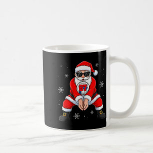 Funny Santa Claus Playing Volleyball Six Seven Chr Coffee Mug