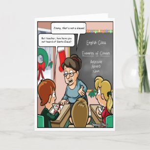 Funny Santa Claus Pun Christmas Card