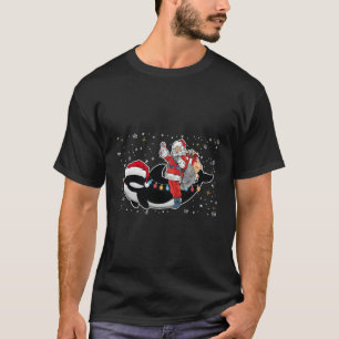Funny Santa Claus Riding Orca Whale For Christmas T-Shirt