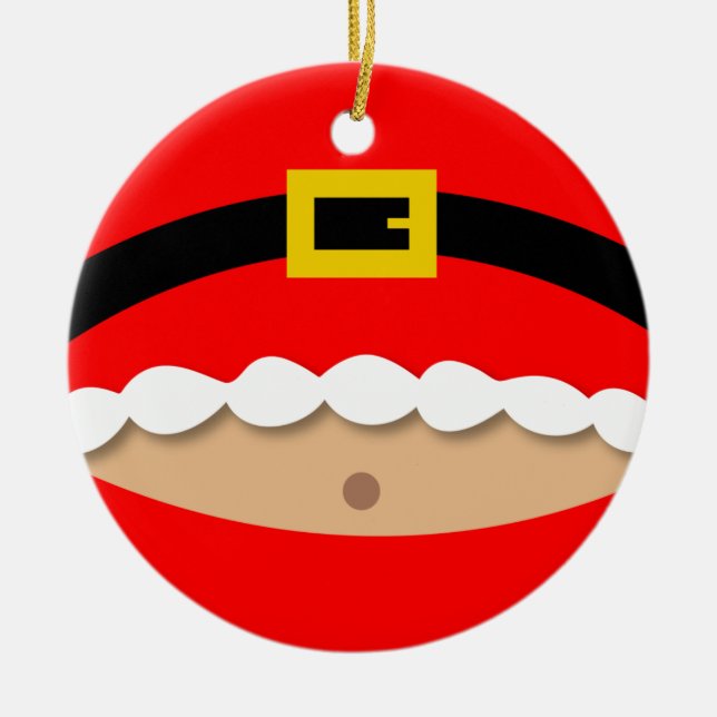 Funny Santa Claus Suit Ornament (Front)