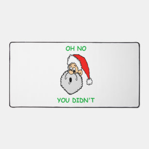 Funny Santa Claus Surprised No You Didn't Holiday Desk Mat