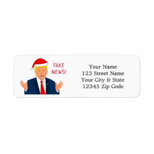 Funny Santa Claus Trump cartoon return address