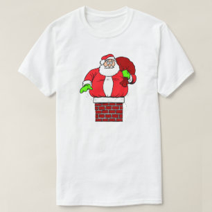 Funny Santa Claus Weight Joke Holiday Humour Xmas T-Shirt