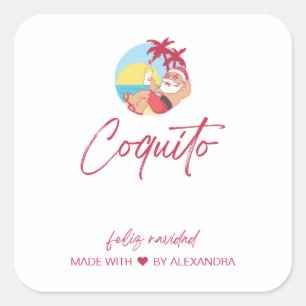 Funny Santa Coquito Food and Beverage Label Set