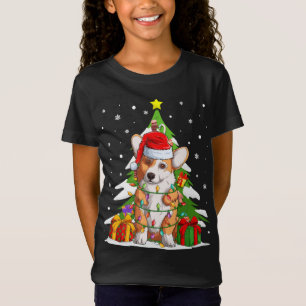 Funny Santa Corgi Dog Christmas Tree Gifts Xmas Ma T-Shirt