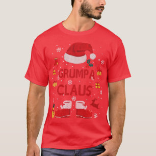 Funny Santa Costume Grumpa Claus Xmas Pyjama Tee