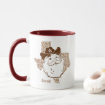 Funny Santa Cowboy Texas Christmas Mug<br><div class="desc">Funny Santa Cowboy Texas Christmas Mug
Easily personalise this high quality mug with your own  custom text or names. No minimum and no set up fee! Available in many sizes and colours,  simply choose from the options on the right.</div>