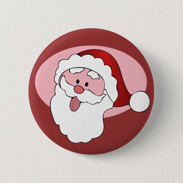 Funny Santa custom button (Front)