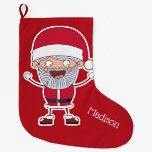 Funny Santa custom name Christmas stocking