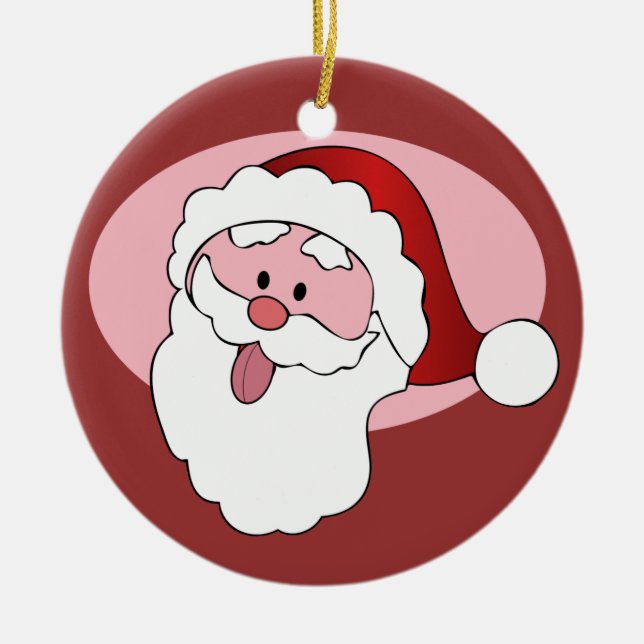 Funny Santa custom ornament (Front)