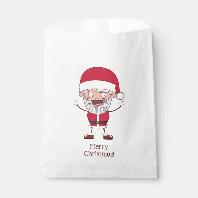 Funny Santa custom text favour bags (Front)