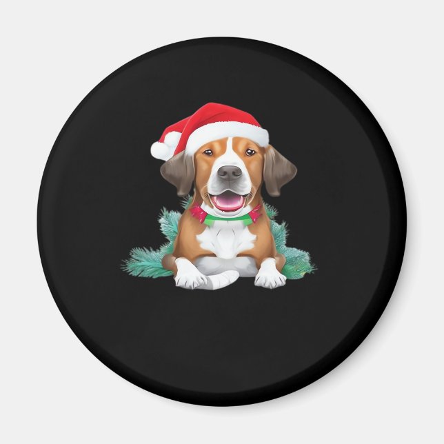 Funny santa dog Oversized T-Shirt Magnet (Front)