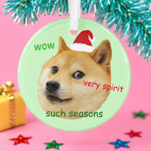 Funny Santa Doge Meme Shiba Inu Such Seasons