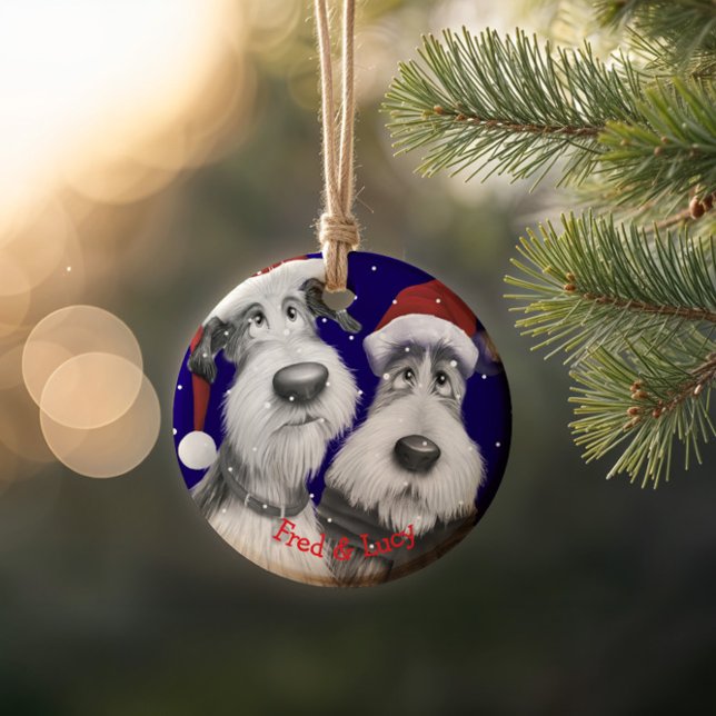 Funny Santa Dogs Ceramic Tree Decoration (Creator Uploaded)