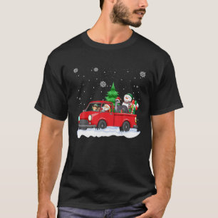 Funny Santa Driving Christmas Car Greyhound Santa T-Shirt