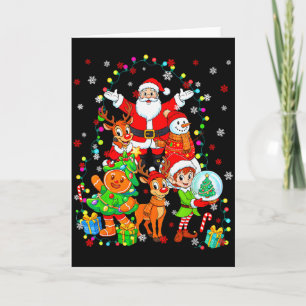 Funny Santa Elf Snowman Reindeer Gingerbread Chris Card