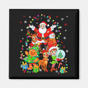 Funny Santa Elf Snowman Reindeer Gingerbread Chris Magnet
