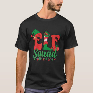 Funny Santa Elf Squad Christmas Family Matching Pa T-Shirt